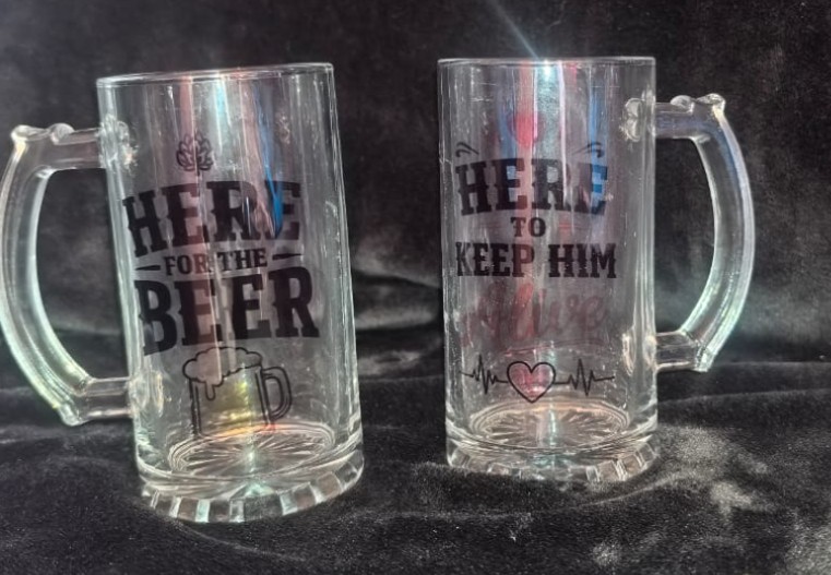 16oz Plain Glass Beer Mug