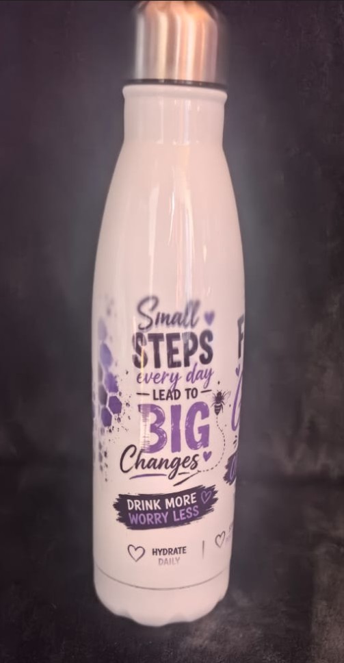 500ml White Stainless Steel Bottle