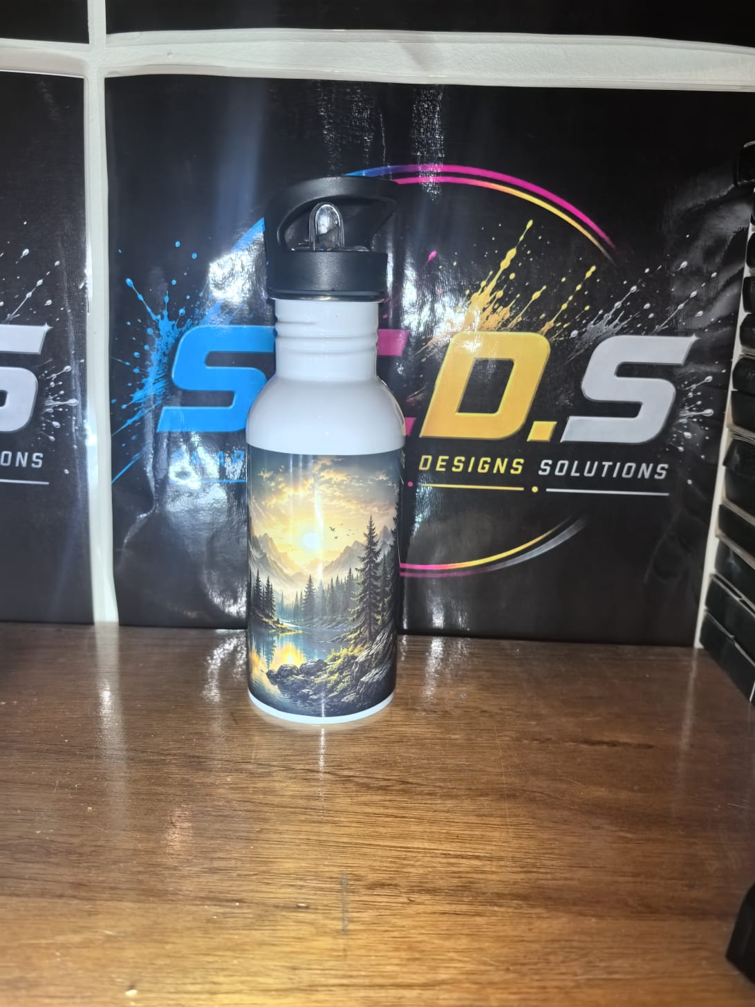 650ml White Stainless Steel Aqua Plus Water Bottle