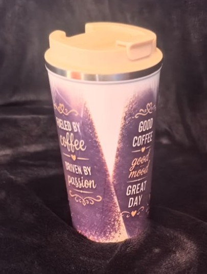 White Stainless Steel Latte Mug
